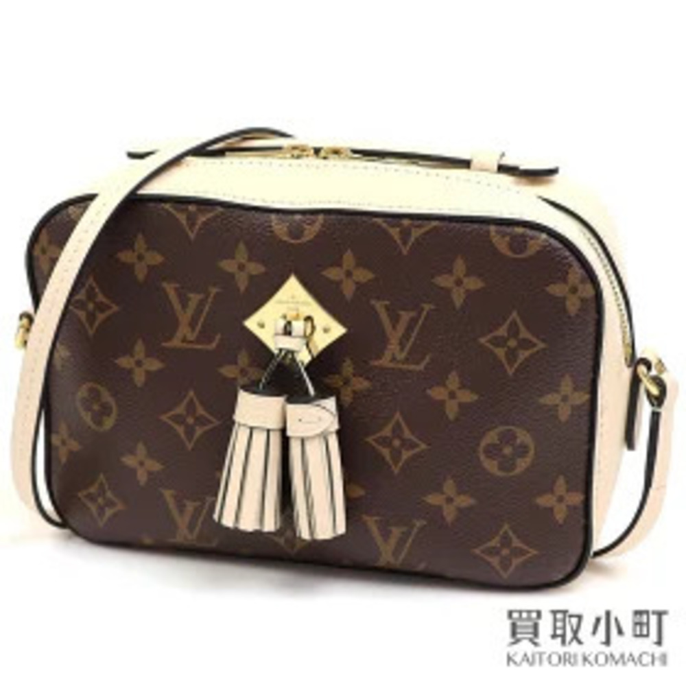 Louis Vuitton Saintonge Cream Monogram Smooth Leather Camera Bag Crossbody